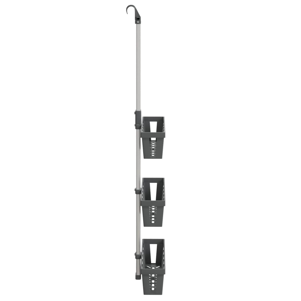 vidaXL Raft suspendat pentru duș 30x15x(67-105) cm aluminiu vidaXL Raft suspendat pentru duș 30x15x(67-105) cm aluminiu