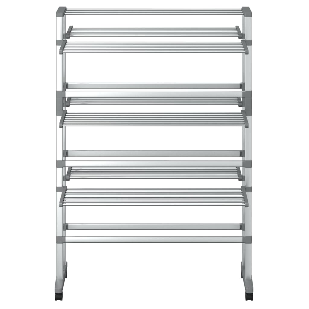 vidaXL Uscător de rufe cu roți, 89x64x129 cm, aluminiu vidaXL Uscător de rufe cu roți, 89x64x129 cm, aluminiu