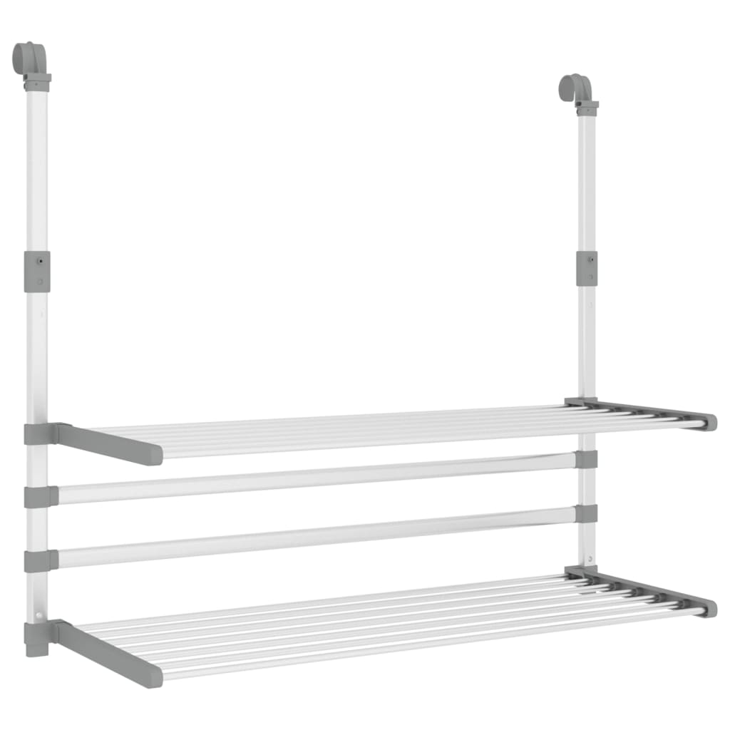 vidaXL Suport de uscare pentru balcon 89x25x(60-95) cm aluminiu vidaXL Suport de uscare pentru balcon 89x25x(60-95) cm aluminiu