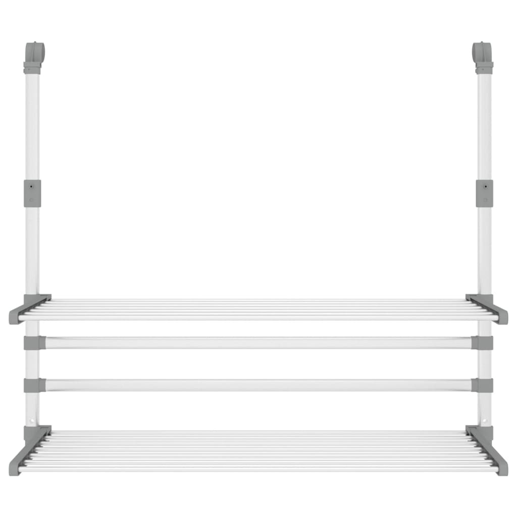 vidaXL Suport de uscare pentru balcon 89x25x(60-95) cm aluminiu vidaXL Suport de uscare pentru balcon 89x25x(60-95) cm aluminiu