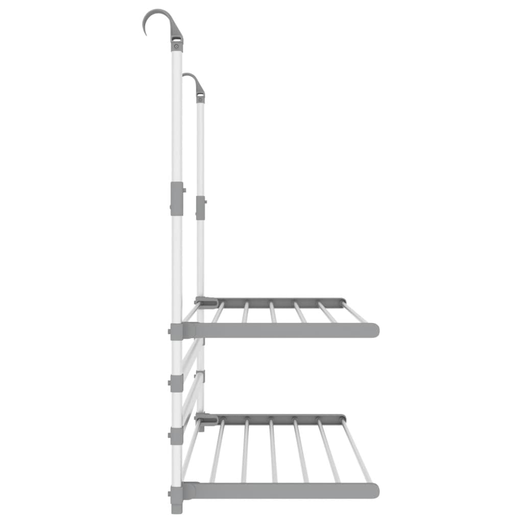 vidaXL Suport de uscare pentru balcon 89x25x(60-95) cm aluminiu vidaXL Suport de uscare pentru balcon 89x25x(60-95) cm aluminiu