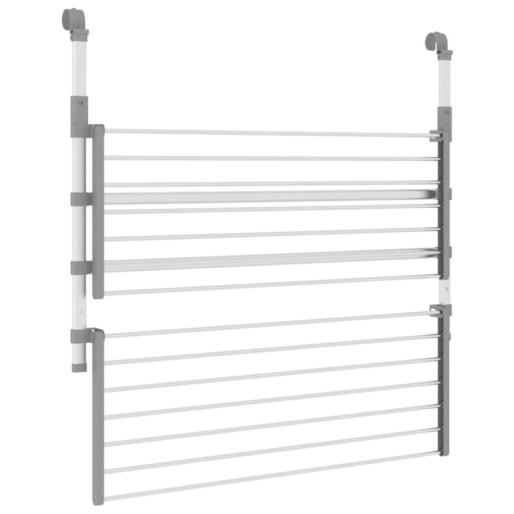 vidaXL Suport de uscare pentru balcon 89x25x(60-95) cm aluminiu vidaXL Suport de uscare pentru balcon 89x25x(60-95) cm aluminiu