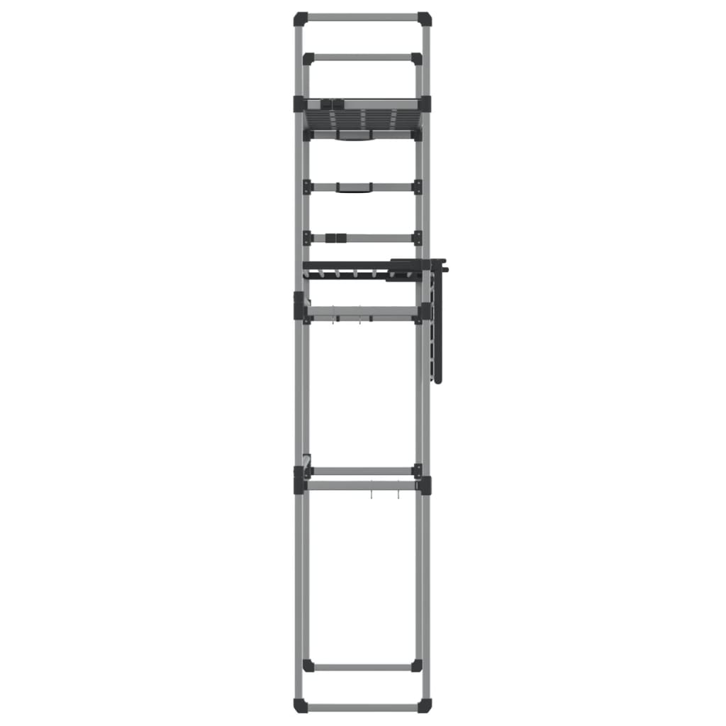 vidaXL Raft pentru mașina de spălat, 77x52x192 cm aluminiu vidaXL Raft pentru mașina de spălat, 77x52x192 cm aluminiu