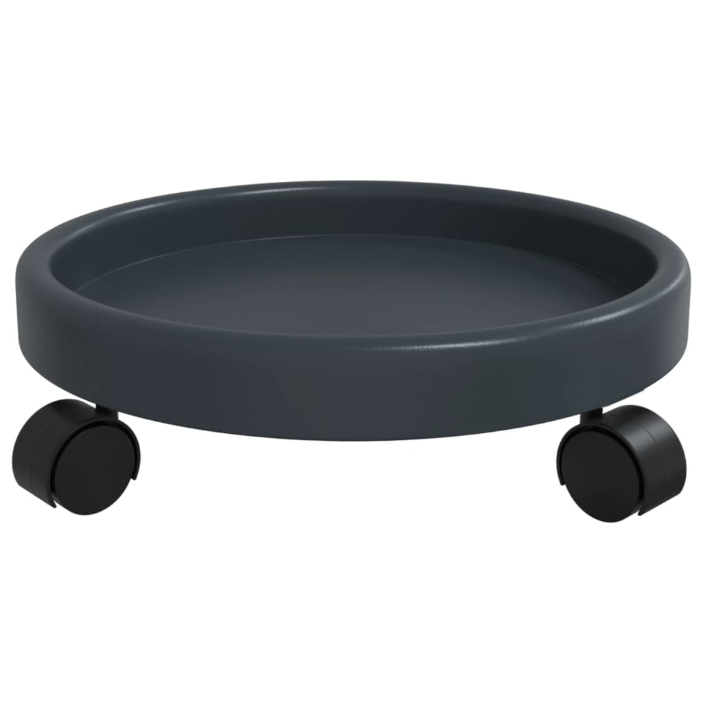 vidaXL Cărucioare pentru plante cu roți 2 buc. gri diametru 34cm 35kg vidaXL Cărucioare pentru plante cu roți 2 buc. gri diametru 34cm 35kg