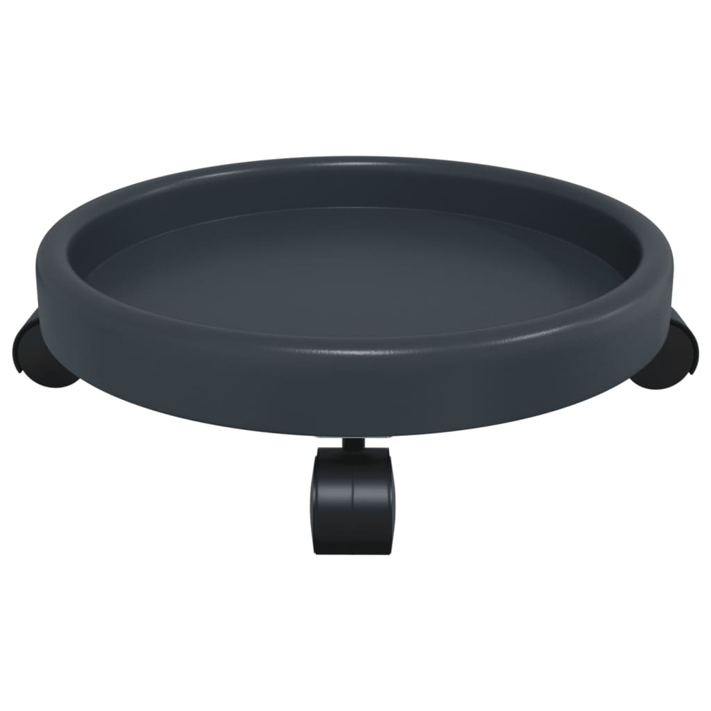 vidaXL Cărucioare pentru plante cu roți 2 buc. gri diametru 34cm 35kg vidaXL Cărucioare pentru plante cu roți 2 buc. gri diametru 34cm 35kg