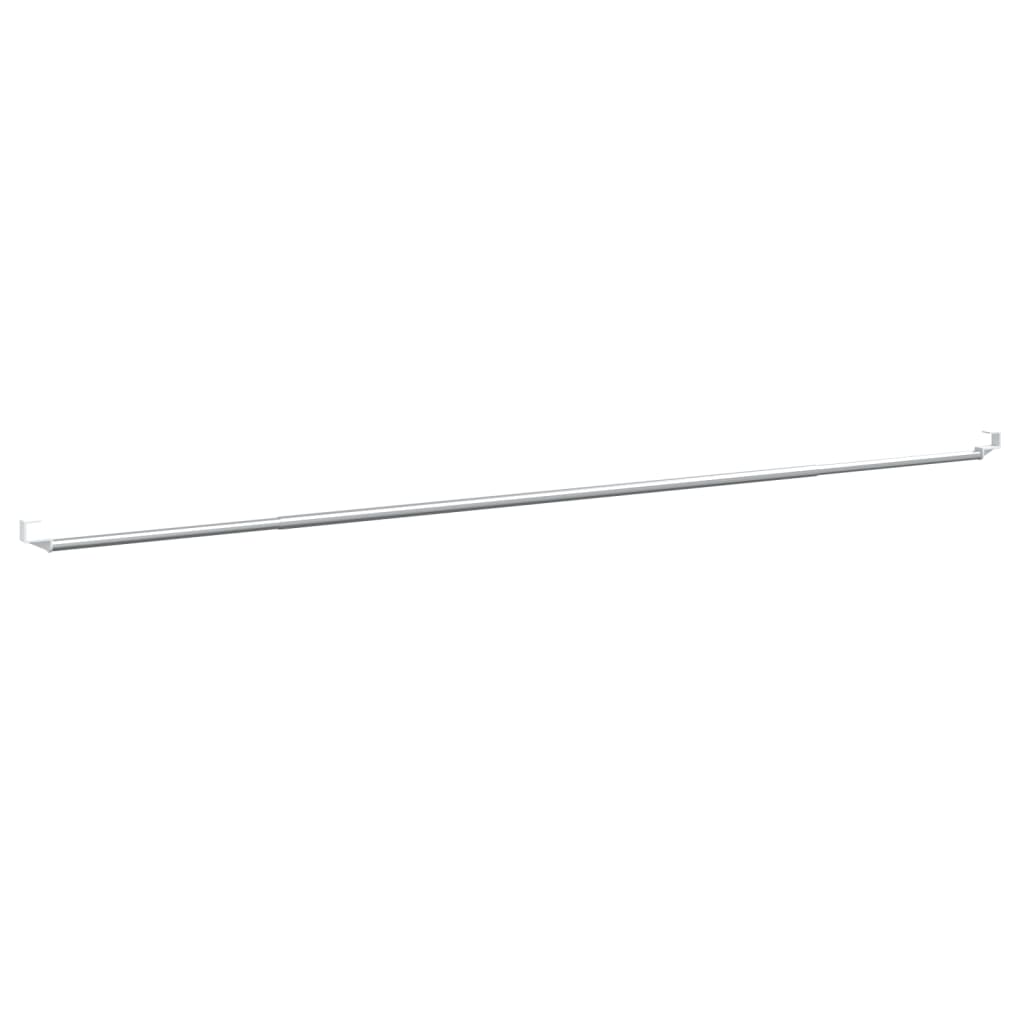 vidaXL Șine pentru perdele 2 buc, alb și argintiu, 90-130 cm, aluminiu vidaXL Șine pentru perdele 2 buc, alb și argintiu, 90-130 cm, aluminiu