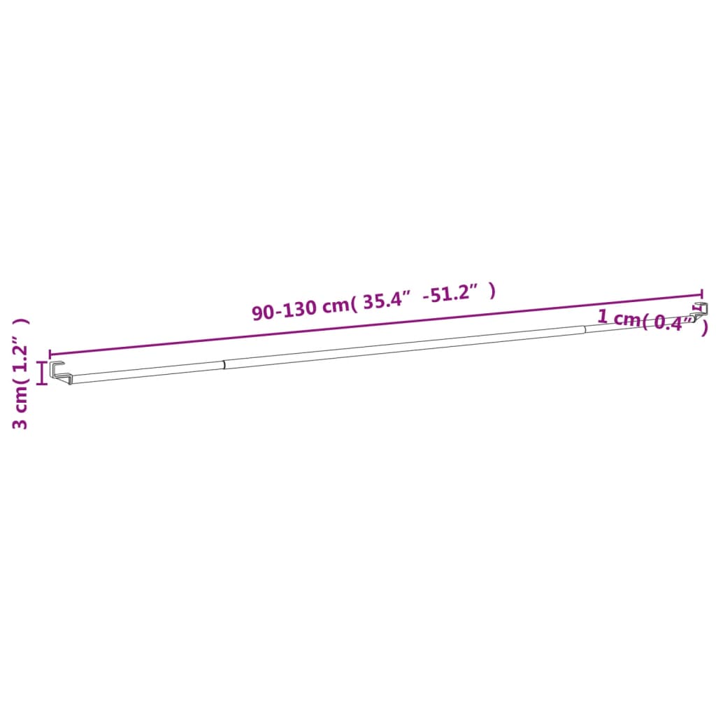 vidaXL Șine pentru perdele 2 buc, alb și argintiu, 90-130 cm, aluminiu vidaXL Șine pentru perdele 2 buc, alb și argintiu, 90-130 cm, aluminiu