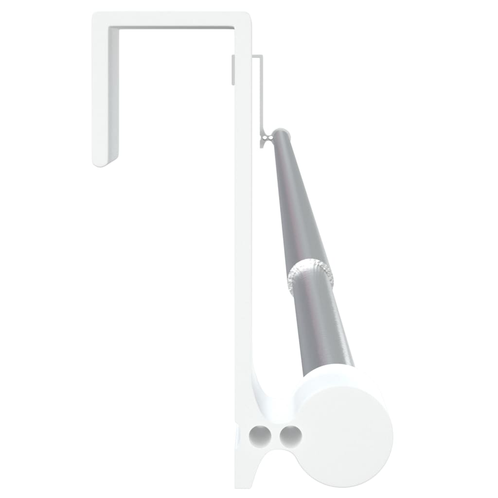 vidaXL Șine pentru perdele 2 buc, alb și argintiu, 60-105 cm, aluminiu vidaXL Șine pentru perdele 2 buc, alb și argintiu, 60-105 cm, aluminiu