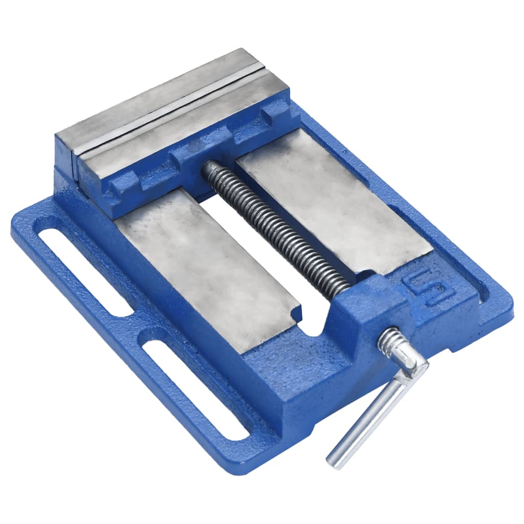 vidaXL Menghină pentru presă de frezat, albastru, 121 mm, fontă vidaXL Menghină pentru presă de frezat, albastru, 121 mm, fontă
