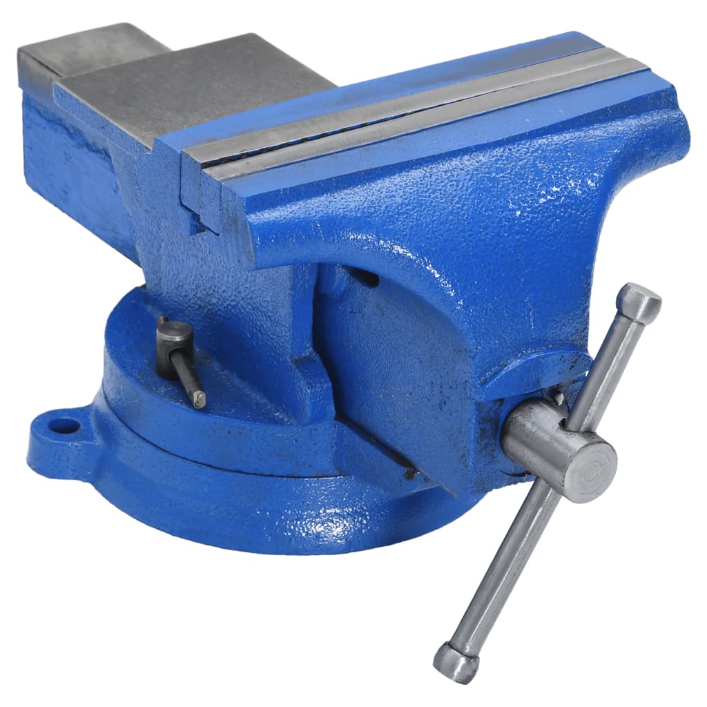 vidaXL Menghină de banc, albastru, 125 mm, fontă vidaXL Menghină de banc, albastru, 125 mm, fontă