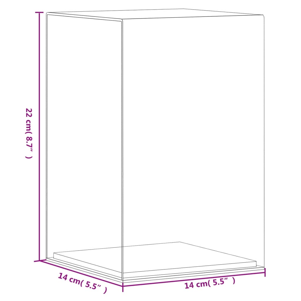vidaXL Cutie de prezentare, transparent, 14x14x22 cm, acril vidaXL Cutie de prezentare, transparent, 14x14x22 cm, acril