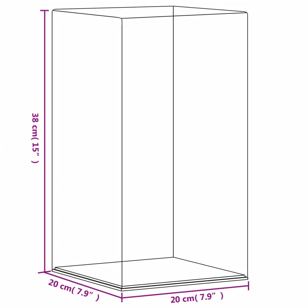 vidaXL Cutie de prezentare, transparent, 20x20x38 cm, acril