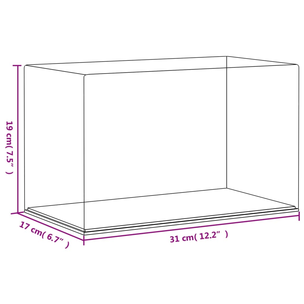vidaXL Cutie de prezentare, transparent, 31x17x19 cm, acril vidaXL Cutie de prezentare, transparent, 31x17x19 cm, acril
