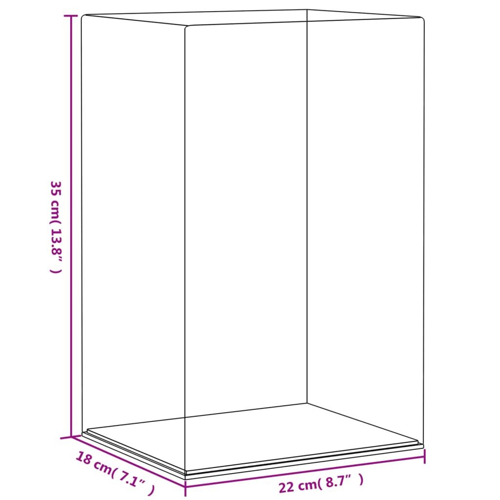 vidaXL Cutie de prezentare, transparent, 22x18x35 cm, acril vidaXL Cutie de prezentare, transparent, 22x18x35 cm, acril