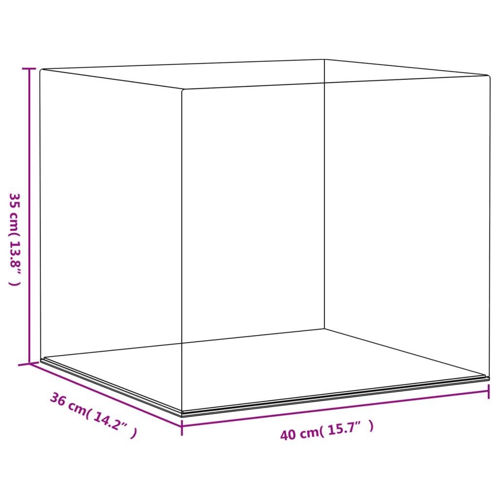 vidaXL Cutie de prezentare, transparent, 40x36x35 cm, acril vidaXL Cutie de prezentare, transparent, 40x36x35 cm, acril