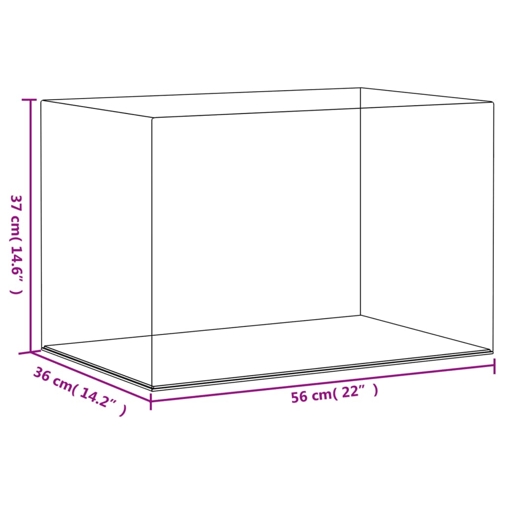 vidaXL Cutie de prezentare, transparent, 56x36x37 cm, acril vidaXL Cutie de prezentare, transparent, 56x36x37 cm, acril