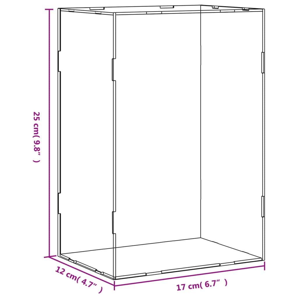 vidaXL Cutie de prezentare, transparent, 17x12x25 cm, acril vidaXL Cutie de prezentare, transparent, 17x12x25 cm, acril