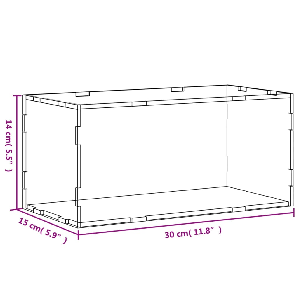 vidaXL Cutie de prezentare, transparent, 30x15x14 cm, acril vidaXL Cutie de prezentare, transparent, 30x15x14 cm, acril