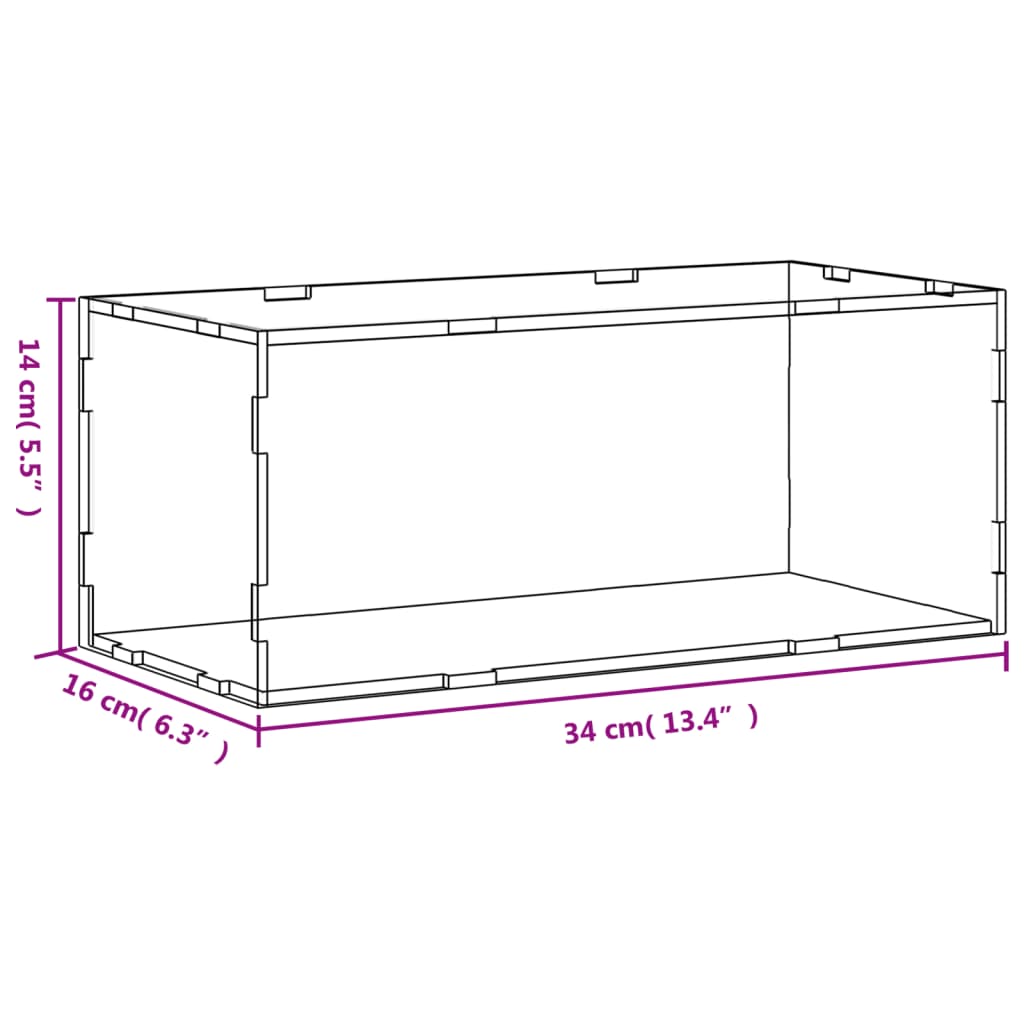 vidaXL Cutie de prezentare, transparent, 34x16x14 cm, acril vidaXL Cutie de prezentare, transparent, 34x16x14 cm, acril