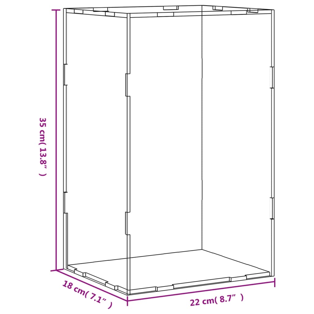 vidaXL Cutie de prezentare, transparent, 22x18x35 cm, acril vidaXL Cutie de prezentare, transparent, 22x18x35 cm, acril