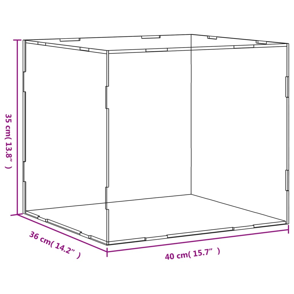 vidaXL Cutie de prezentare, transparent, 40x36x35 cm, acril vidaXL Cutie de prezentare, transparent, 40x36x35 cm, acril