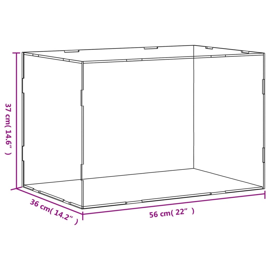 vidaXL Cutie de prezentare, transparent, 56x36x37 cm, acril vidaXL Cutie de prezentare, transparent, 56x36x37 cm, acril