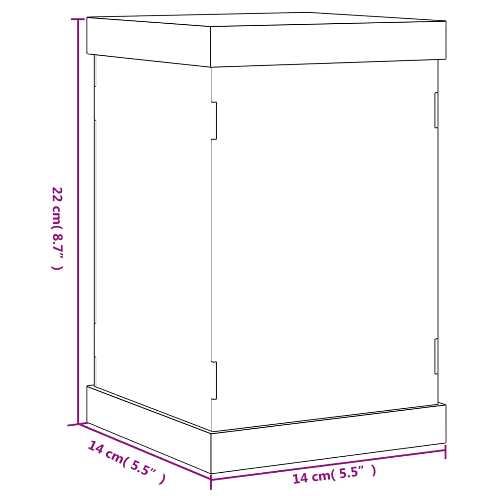 vidaXL Cutie de prezentare, transparent, 14x14x22 cm, acril vidaXL Cutie de prezentare, transparent, 14x14x22 cm, acril