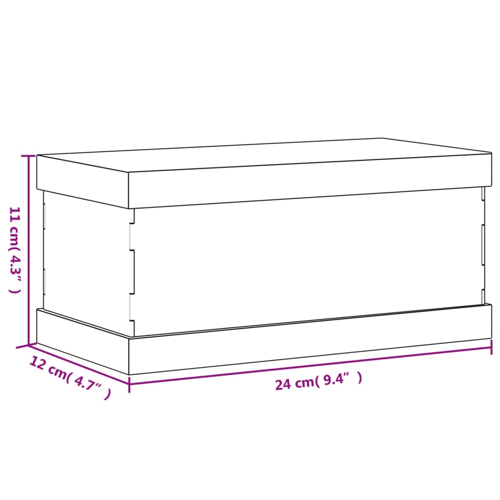 vidaXL Cutie de prezentare, transparent, 24x12x11 cm, acril