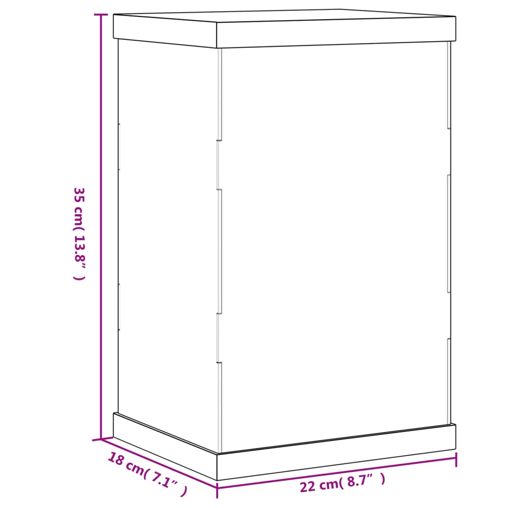 vidaXL Cutie de prezentare, transparent, 22x18x35 cm, acril vidaXL Cutie de prezentare, transparent, 22x18x35 cm, acril