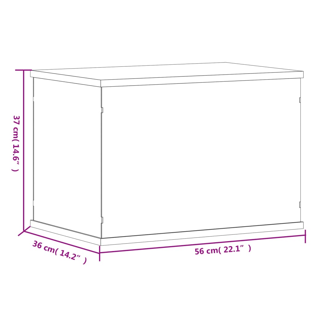 vidaXL Cutie de prezentare, transparent, 56x36x37 cm, acril vidaXL Cutie de prezentare, transparent, 56x36x37 cm, acril