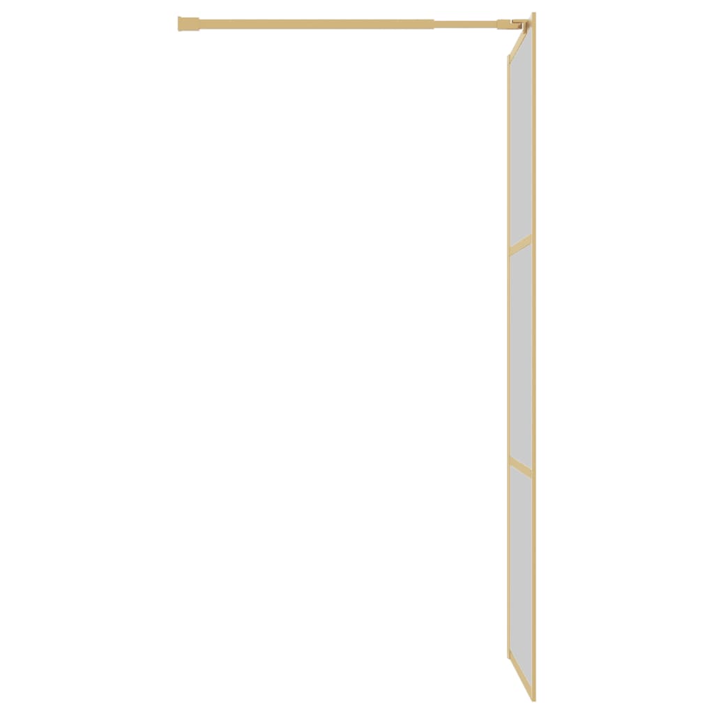 vidaXL Paravan de duș walk-in auriu, 90x195 cm sticlă ESG transparentă vidaXL Paravan de duș walk-in auriu, 90x195 cm sticlă ESG transparentă
