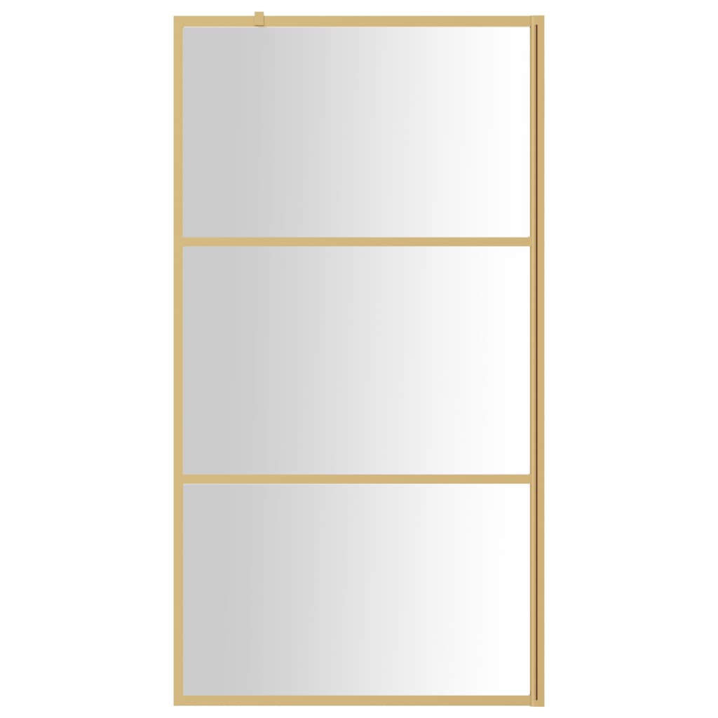 vidaXL Paravan de duș walk-in auriu 115x195 cm sticlă ESG transparentă vidaXL Paravan de duș walk-in auriu 115x195 cm sticlă ESG transparentă