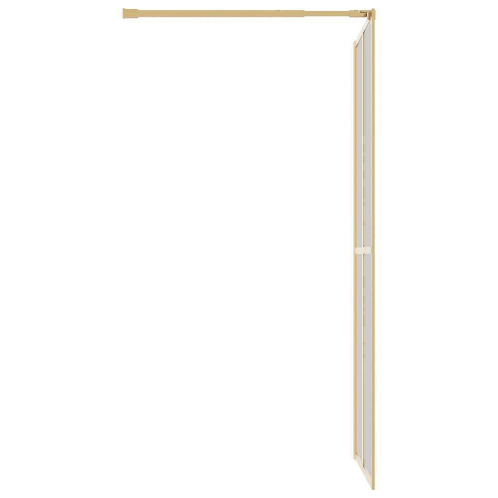 vidaXL Paravan de duș walk-in auriu, 90x195 cm sticlă ESG transparentă vidaXL Paravan de duș walk-in auriu, 90x195 cm sticlă ESG transparentă