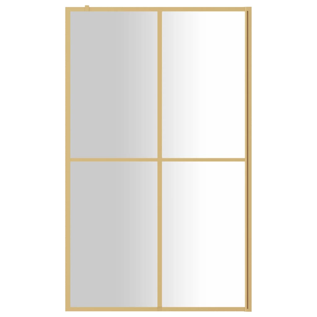 vidaXL Paravan de duș walk-in auriu 115x195 cm sticlă ESG transparentă vidaXL Paravan de duș walk-in auriu 115x195 cm sticlă ESG transparentă