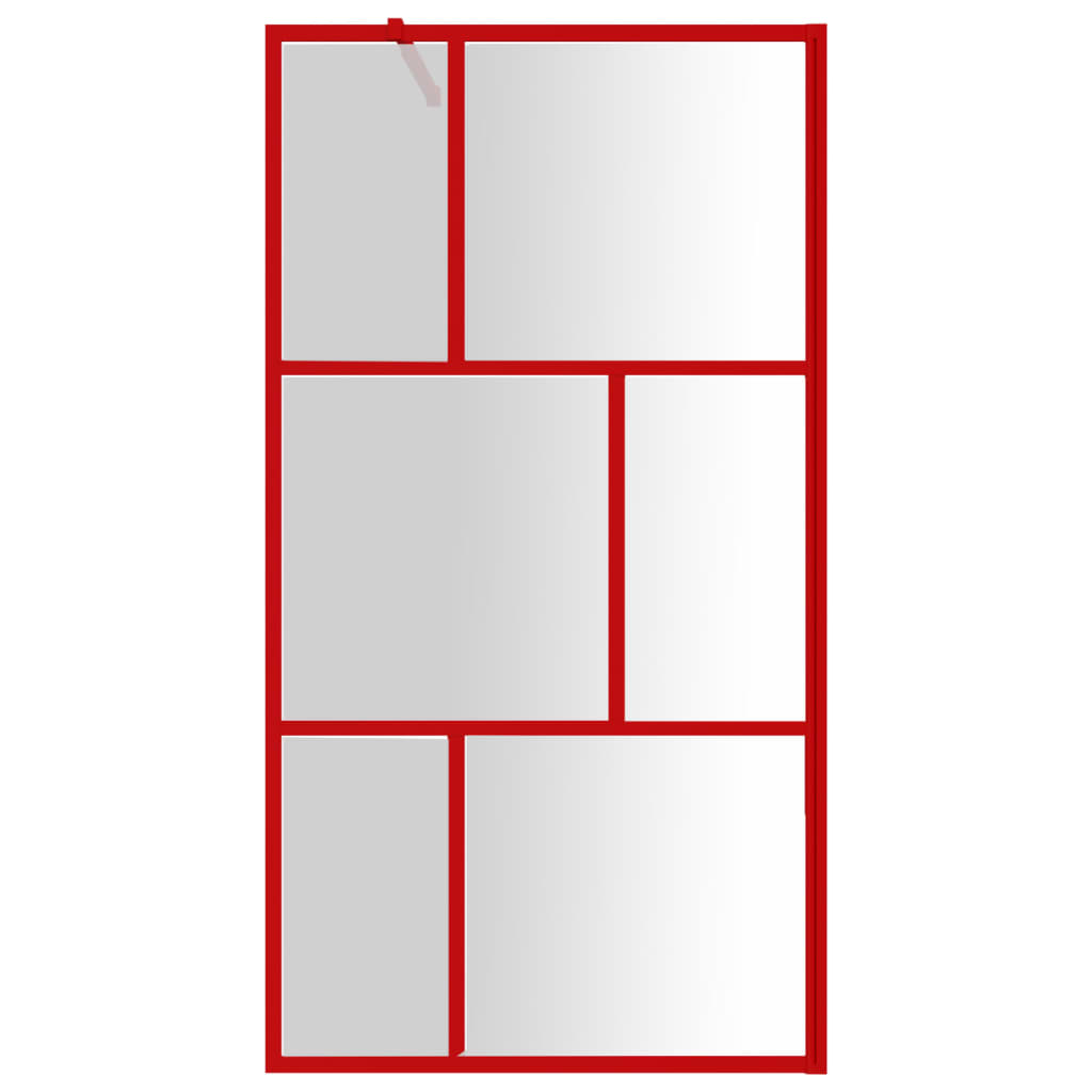 vidaXL Paravan de duș walk-in roșu 115x195 cm sticlă ESG transparentă vidaXL Paravan de duș walk-in roșu 115x195 cm sticlă ESG transparentă