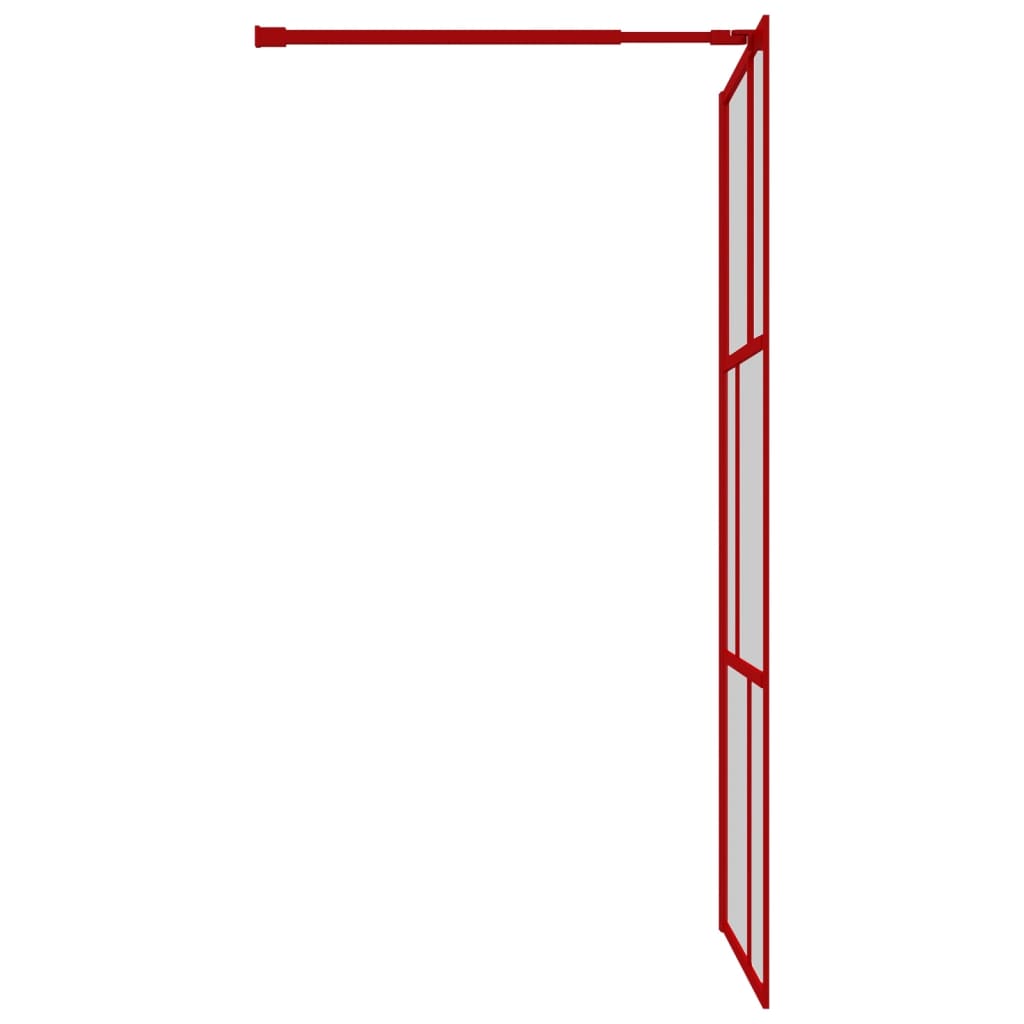 vidaXL Paravan de duș walk-in roșu 115x195 cm sticlă ESG transparentă vidaXL Paravan de duș walk-in roșu 115x195 cm sticlă ESG transparentă