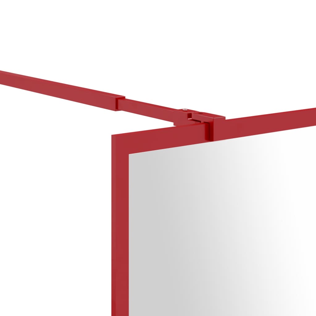vidaXL Paravan de duș walk-in roșu 115x195 cm sticlă ESG transparentă vidaXL Paravan de duș walk-in roșu 115x195 cm sticlă ESG transparentă