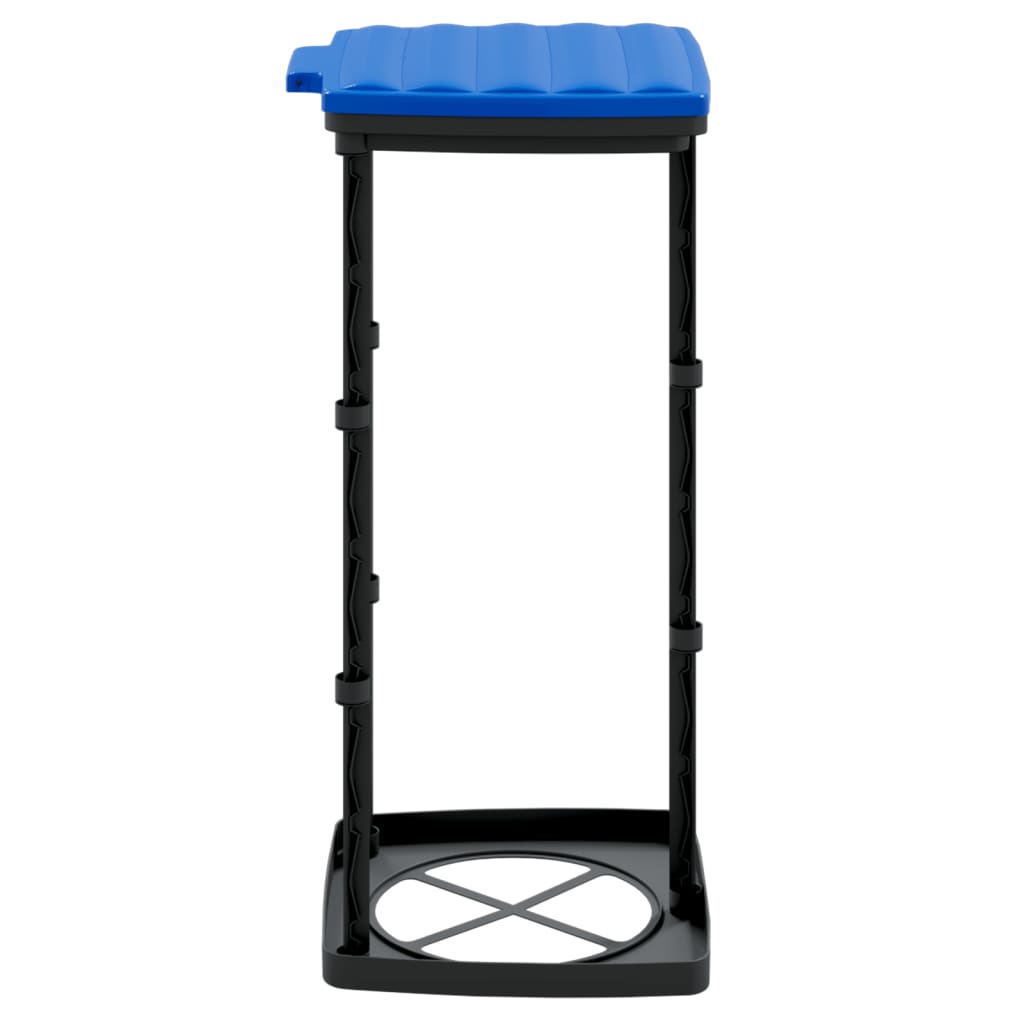 vidaXL Suporturi saci de gunoi, 2 buc., negru și albastru, 60 L, PP vidaXL Suporturi saci de gunoi, 2 buc., negru și albastru, 60 L, PP