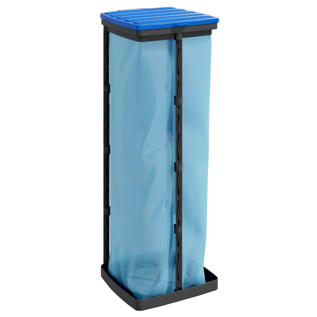 vidaXL Suporturi saci de gunoi, 2 buc., negru și albastru, 120 L, PP vidaXL Suporturi saci de gunoi, 2 buc., negru și albastru, 120 L, PP
