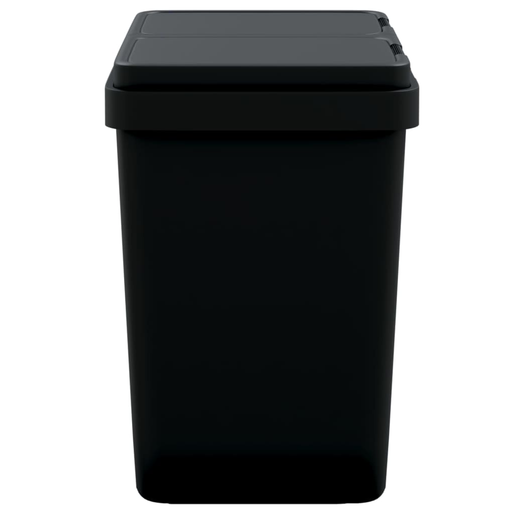 vidaXL Coș de gunoi dublu, antracit, 2x25 L vidaXL Coș de gunoi dublu, antracit, 2x25 L