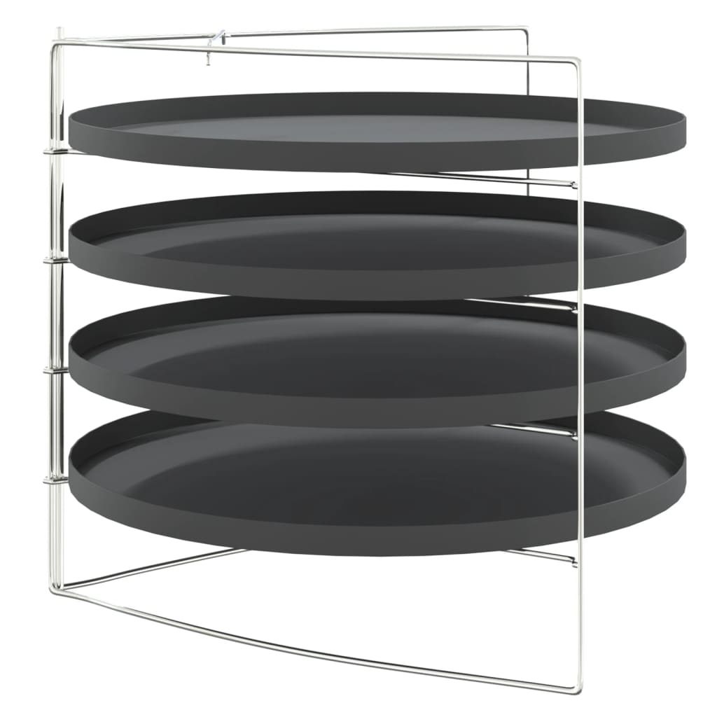 vidaXL Tăvi pentru pizza, 4 buc., cu suport, Ø 28 cm, oțel vidaXL Tăvi pentru pizza, 4 buc., cu suport, Ø 28 cm, oțel
