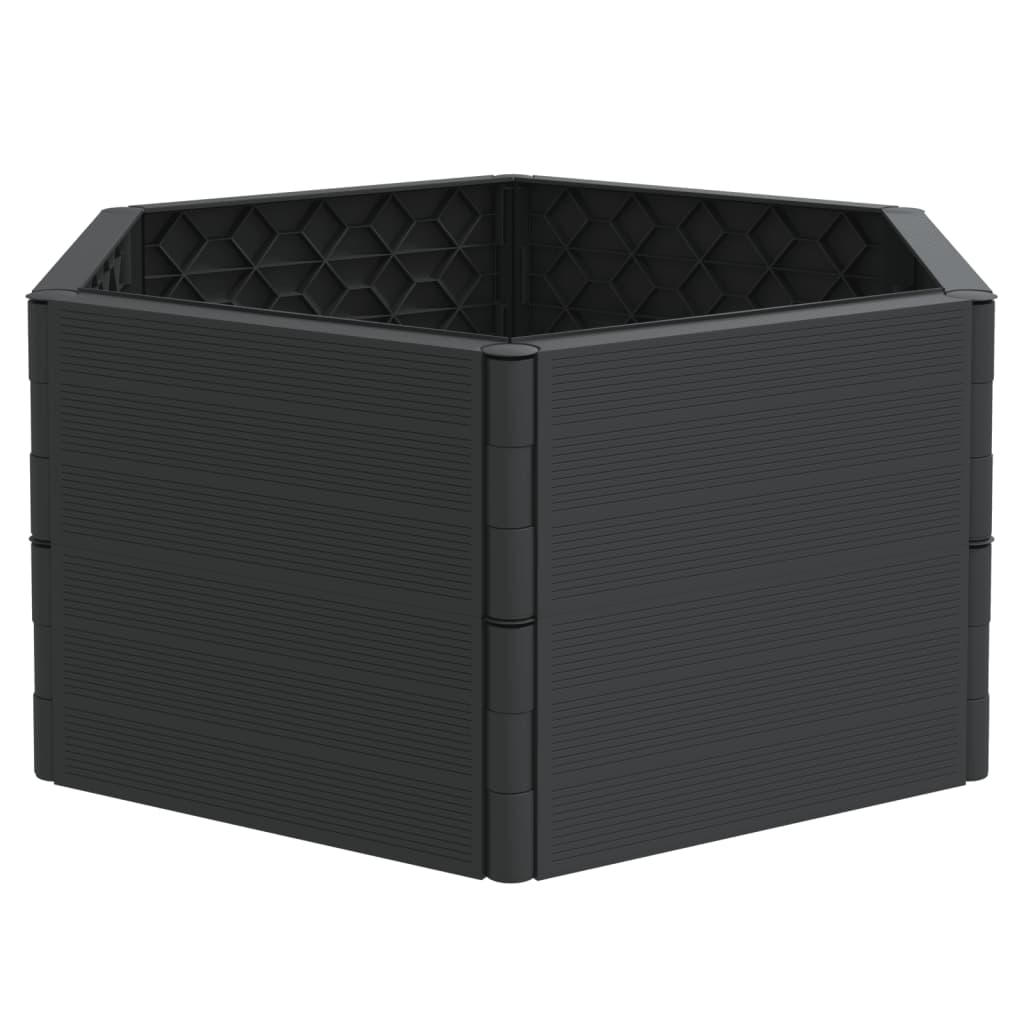 vidaXL Jardinieră de grădină, antracit, PP vidaXL Jardinieră de grădină, antracit, PP