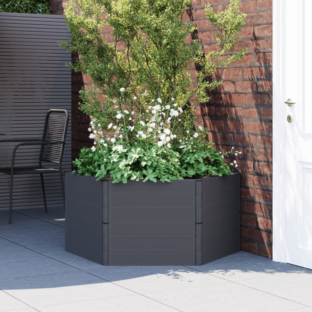 vidaXL Jardinieră de grădină, antracit, PP vidaXL Jardinieră de grădină, antracit, PP