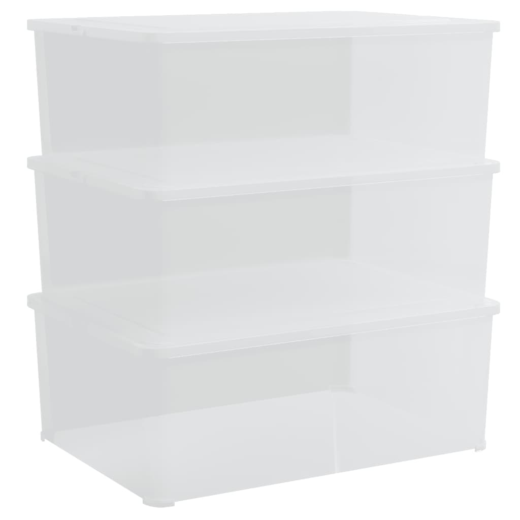 vidaXL Cutii de depozitare din plastic, 3 buc., 10 L, stivuibile