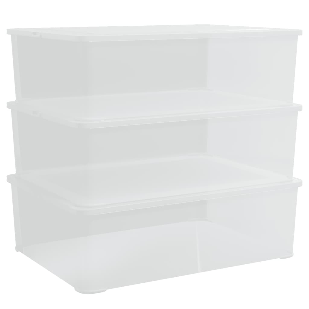 vidaXL Cutii de depozitare din plastic, 3 buc., 25 L, stivuibile vidaXL Cutii de depozitare din plastic, 3 buc., 25 L, stivuibile