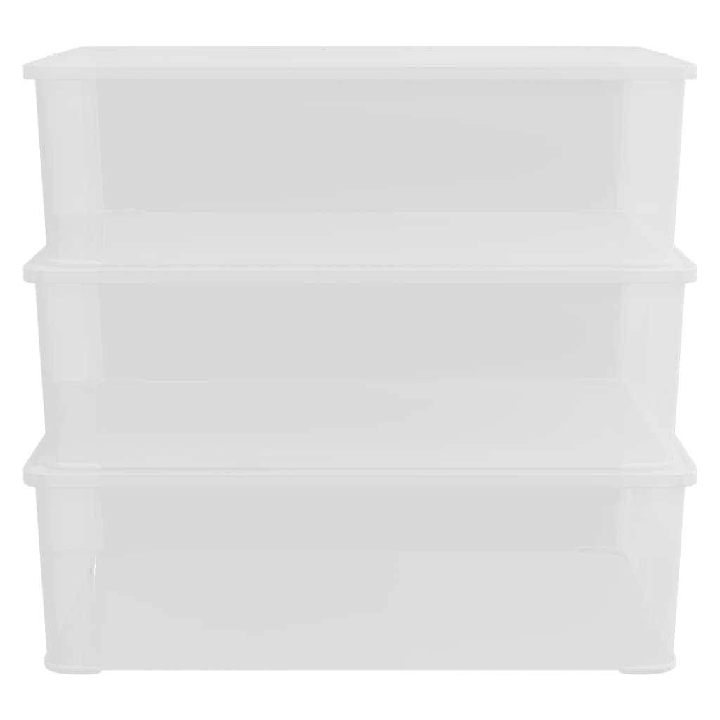 vidaXL Cutii de depozitare din plastic, 3 buc., 25 L, stivuibile vidaXL Cutii de depozitare din plastic, 3 buc., 25 L, stivuibile