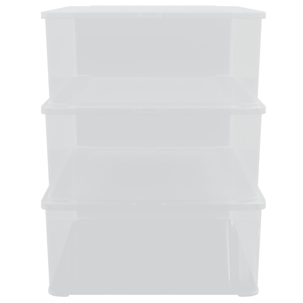 vidaXL Cutii de depozitare din plastic, 3 buc., 25 L, stivuibile vidaXL Cutii de depozitare din plastic, 3 buc., 25 L, stivuibile