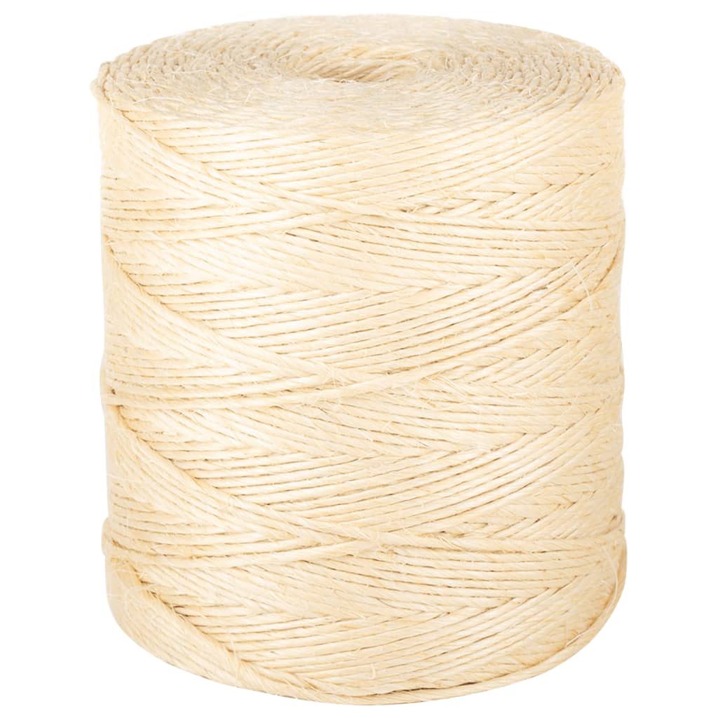 vidaXL Frânghie, 300 m, sisal 100%, 2 mm vidaXL Frânghie, 300 m, sisal 100%, 2 mm