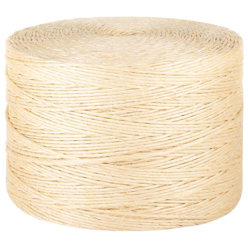 vidaXL Frânghie, 1000 m, sisal 100%, 3 mm vidaXL Frânghie, 1000 m, sisal 100%, 3 mm