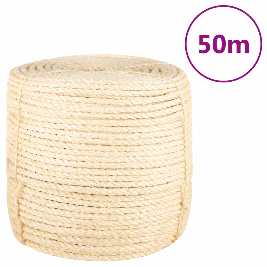 vidaXL Frânghie, 50 m, sisal 100%, 8 mm vidaXL Frânghie, 50 m, sisal 100%, 8 mm